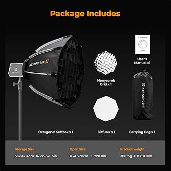 Amazon | K&F CONCEPT ソフトボックス ミニボーエンズマウント 40cm